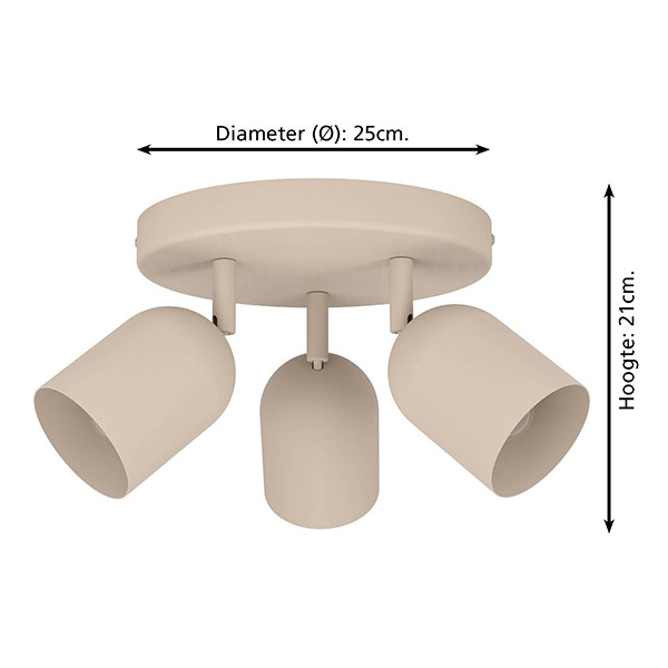 Eglo LED Plafondlamp 3x E14 | Tilston | Rond | IP20 | Zand LEG00509 - 4
