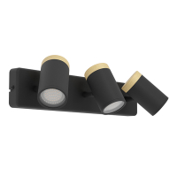 Eglo LED Plafondlamp 3x GU10 | Consuma | Rond | IP44 | Zwart LEG00522
