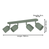 Eglo LED Plafondlamp 4x E14 | Tilston | Rond | IP20 | Groen LEG00504 - 4