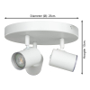 Eglo LED Plafondlamp GU10 | Ø 25 cm | Consuma 1 | Rond | IP44 | Wit LEG00573 - 4