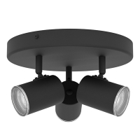 Eglo LED Plafondlamp GU10 | Ø 25 cm | Consuma 1 | Rond | IP44 | Zwart LEG00576