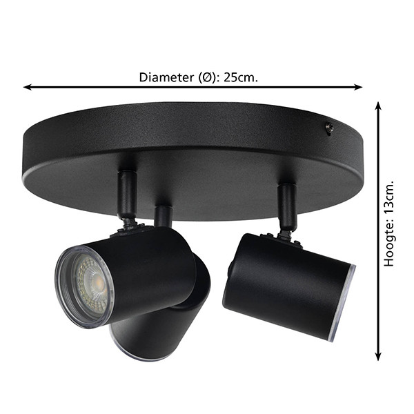 Eglo LED Plafondlamp GU10 | Ø 25 cm | Consuma 1 | Rond | IP44 | Zwart LEG00576 - 4