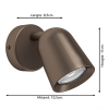 Eglo LED Plafondlamp GU10 | Camaldoli | Rond | IP20 | Brons LEG00566 - 4