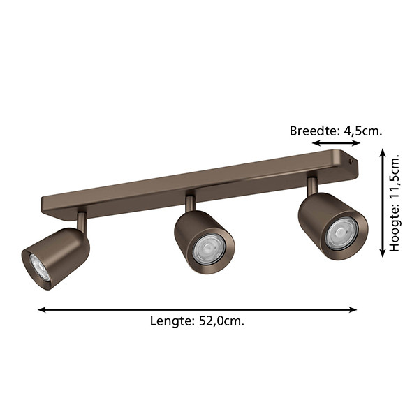Eglo LED Plafondlamp GU10 | Camaldoli | Rond | IP20 | Brons LEG00568 - 4