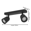 Eglo LED Plafondlamp GU10 | Camaldoli | Rond | IP20 | Zwart LEG00570 - 4