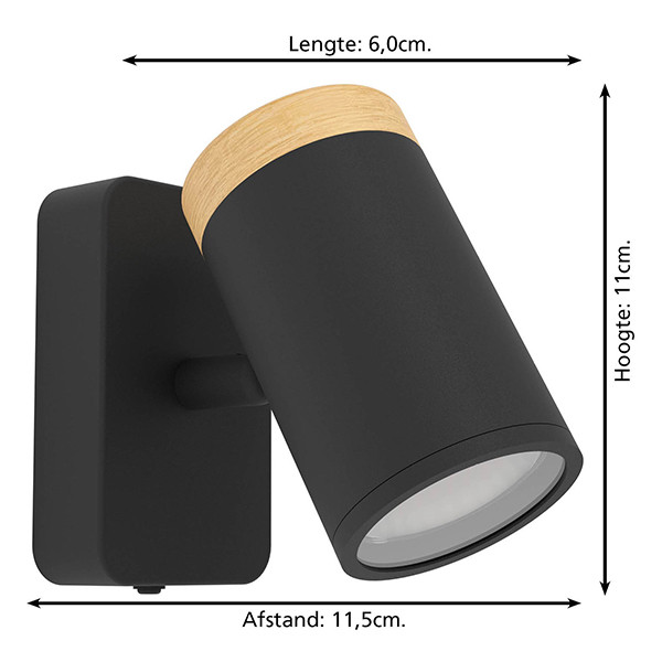 Eglo LED Plafondlamp GU10 | Consuma | Rond | IP44 | Zwart LEG00521 - 4