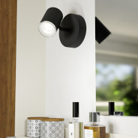 Eglo LED Plafondlamp GU10 | Consuma 1 | Rond | IP44 | Zwart LEG00575