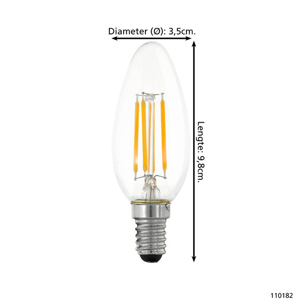 Eglo LED lamp E14 | Kaars C35 | Helder | 2700K | Dimbaar | 4.5W LEG00723 - 3