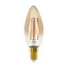 Eglo LED lamp E14 | Kaarslamp C35 | Filament | Amber | 1700K | Dimbaar | 4W (28W)
