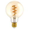 Eglo LED lamp E27 | Globe G60 | Filament | Goud | 2000K | Dimbaar | 4W (15W) LEG00006 - 1
