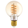 Eglo LED lamp E27 | Globe G80 | Filament | Goud | 2000K | Dimbaar | 4W (25W) LEG00002 - 1