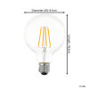 Eglo LED lamp E27 | Globe G95 | Helder | 2700K | 7.3W LEG00721 - 3