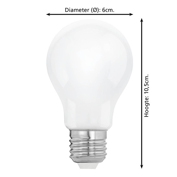Eglo LED lamp E27 | Peer A60 | Mat | 2700K | 3.8W (60W) LEG00484 - 2