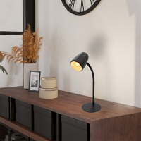 Eglo LED tafellamp 1x E14 | Carlo | Zwart | 18W LEG00525