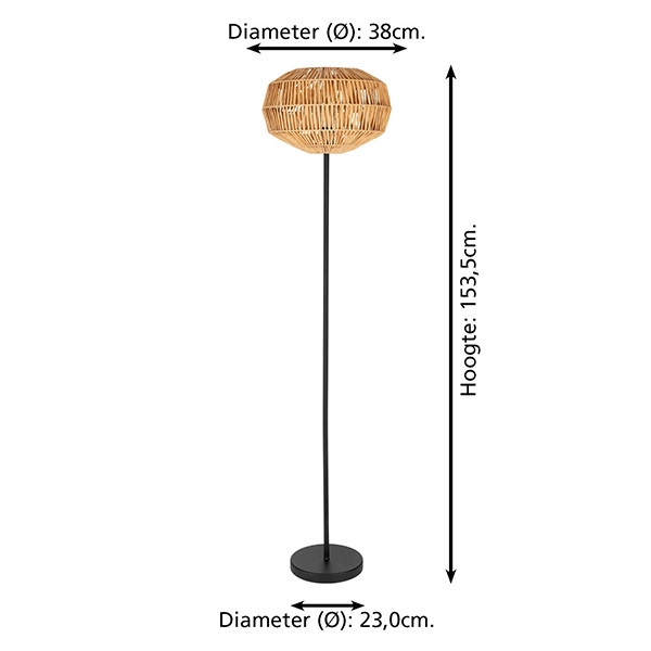 Eglo LED vloerlamp 153.5 cm | Sheldon | Zwart LEG00520 - 5