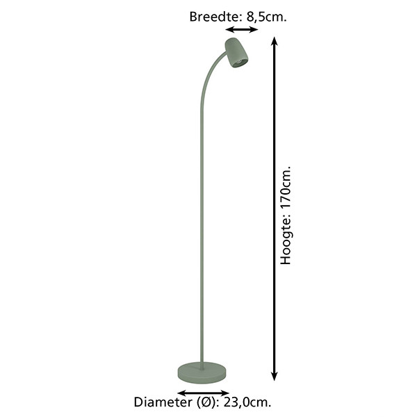 Eglo LED vloerlamp 170 cm | Carlo | Groen | 18W LEG00562 - 2