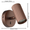 Eglo LED wandlamp GU10 | Down | Portillo | Rond | Brons | 5W LEG00583 - 5