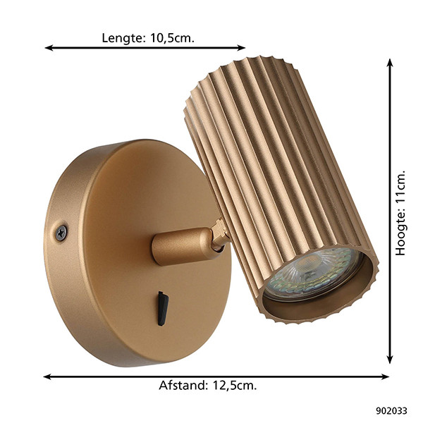 Eglo LED wandlamp GU10 | Down | Portillo | Rond | Koper | 5W LEG00582 - 6