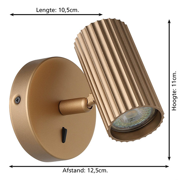 Eglo LED wandlamp GU10 | Down | Portillo | Rond | Koper | 5W LEG00582 - 6