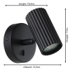 Eglo LED wandlamp GU10 | Down | Portillo | Rond | Zwart | 5W LEG00581 - 5