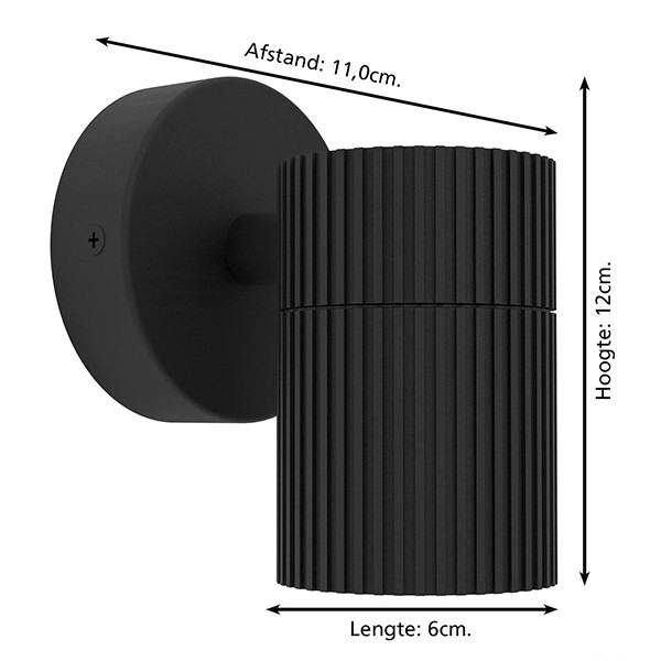 Eglo LED wandlamp GU10 | Down | Tomelloso | Rond | Zwart | 28W LEG00649 - 4