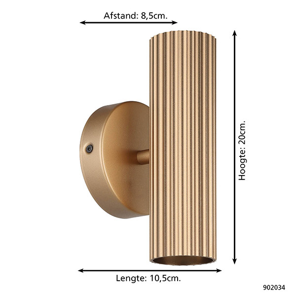 Eglo LED wandlamp GU10 | Up & Down | Portillo | Rond | Koper | 5W LEG00543 - 5