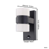 Eglo LED wandlamp met sensor | Atollari | 3000K | IP44 | Zwart LEG00814 - 4