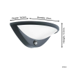 Eglo LED wandlamp met sensor | Belcreda | 3000K | IP44 | Zwart LEG00826 - 4
