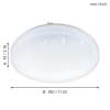 Eglo Plafondlamp | Frania-S | Ø 28 cm | 3000K | 1100 lumen | IP20 | 10W  LEG00354 - 3