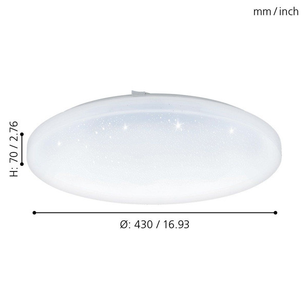 Eglo Plafondlamp | Frania-S | Ø 43 cm | 3000K | 3600 lumen | IP20 | 33W  LEG00352 - 3