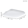 Eglo Plafondlamp | Frania | 28 x 28 cm | 3000K | 1100 lumen | IP20 | 10W  LEG00351 - 3