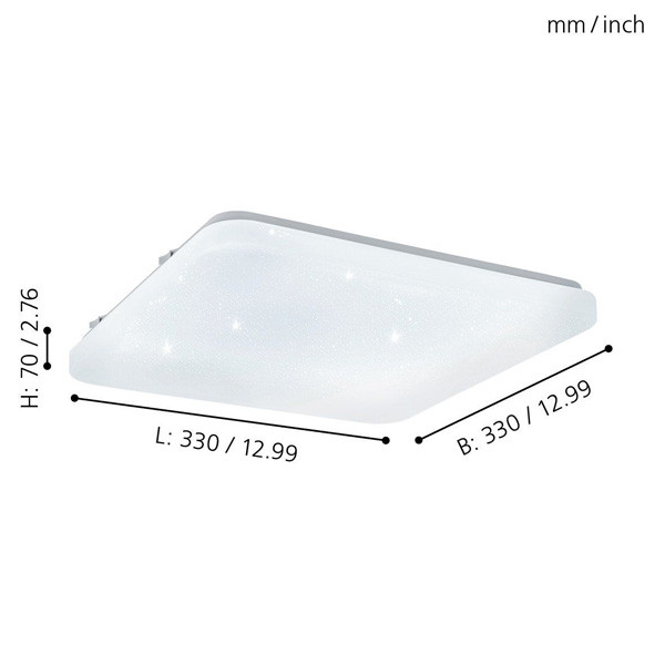 Eglo Plafondlamp | Frania | 33 x 33 cm | 3000K | 1600 lumen | IP20 | 14.6W  LEG00353 - 3