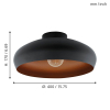 Eglo Plafondlamp E27 | Mogano | Ø 400 mm | Zwart  LEG00373 - 4