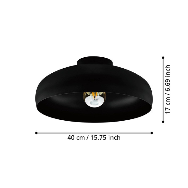 Eglo Plafondlamp E27 | Mogano | Ø 400 mm | Zwart  LEG00374 - 3
