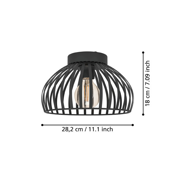 Eglo Plafondlamp E27 | Mogano 3 | Ø 280 mm | Zwart  LEG00377 - 4