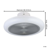 Eglo Plafondventilator met LED lamp | Kostrena | Ø 45.5 cm | 2700-6500K | Grijs | 35W  LEG00221 - 6