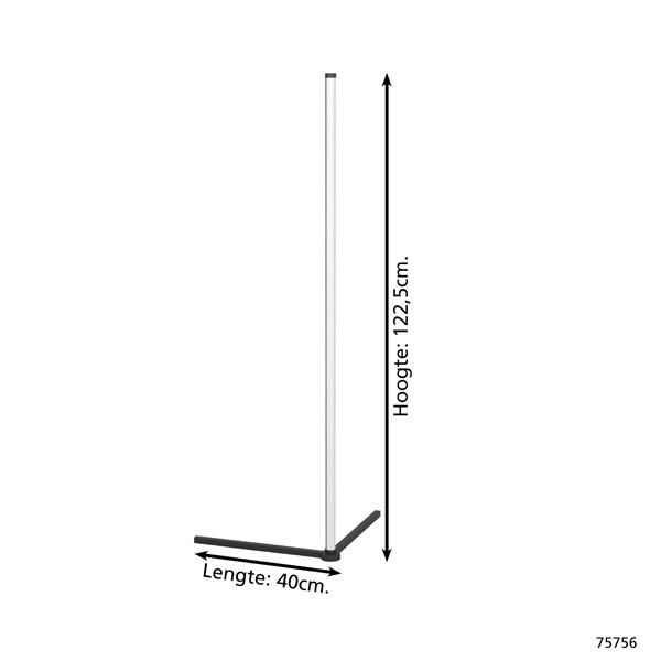 Eglo Slimme Vloerlamp | RGBIC | 3000K | 122.5 cm | Zwart  LEG00397 - 3