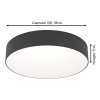 Eglo Slimme plafondlamp | Gallizzi-Z | Ø 39 cm | Rond | RGB + 2700-6500K | Zigbee | 15W | Zwart LEG00551 - 6