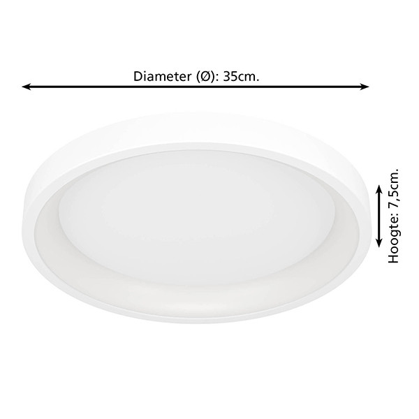 Eglo Slimme plafondlamp | Loretello-Z | Ø 35 cm | Rond | RGB + 2700-6500K | Zigbee | 19.6W | Wit LEG00557 - 5