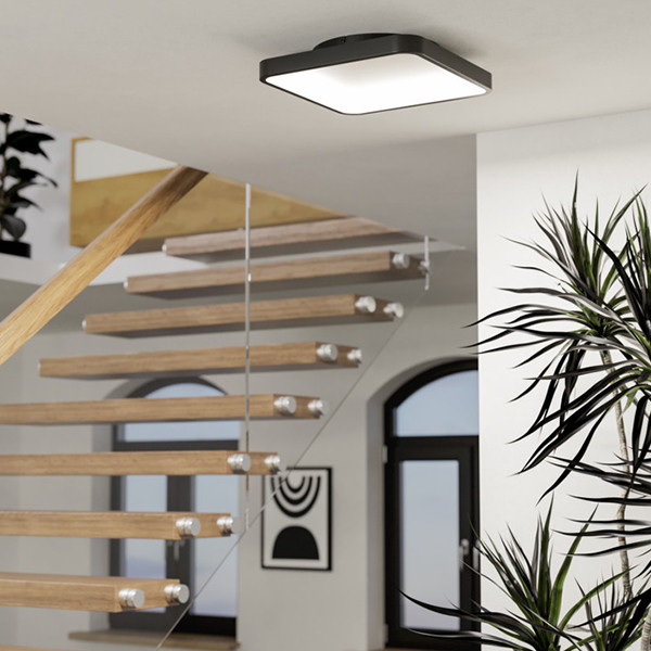 Eglo Slimme plafondlamp | Loretello-Z | Vierkant | RGB + 2700-6500K | Zigbee | 20W | Zwart LEG00556 - 3