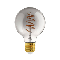 Eglo Smart LED lamp E27 | Globe G80 | Filament | Smokey | Zigbee | 2000K | 4W (16W)  LEG00036