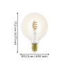 Eglo Smart lamp E27 | Globe G125 | Amber | 2200-6500K | Zigbee | 7W LEG00695 - 7