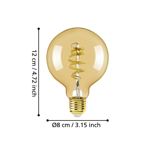 Eglo Smart lamp E27 | Globe G80 | Amber | 2200-6500K | Zigbee | 7W LEG00691 - 8