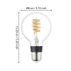 Eglo Smart lamp E27 | Globe G80 | Helder | RGB + 3000K | Zigbee | 7.5W LEG00671 - 7