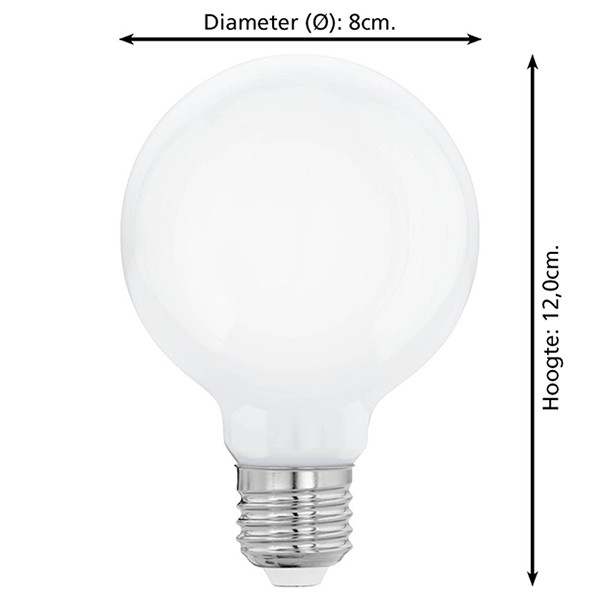 Eglo Smart lamp E27 | Globe G80 | Mat | RGB + 3000K | Zigbee | 7W LEG00585 - 2