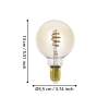 Eglo Smart lamp E27 | Globe G95 | Amber | 2200-6500K | Zigbee | 7W LEG00693 - 7