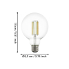 Eglo Smart lamp E27 | Globe G95 | Helder | 2200-6500K | Zigbee | 8W LEG00681 - 6