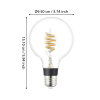 Eglo Smart lamp E27 | Globe G95 | Helder | RGB + 3000K | Zigbee | 7.5W LEG00673 - 7