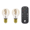 Eglo Smart lamp E27 | Peer A60 | Amber | 2200-6500K | Zigbee | 7W | 2 stuks + afstandsbediening LEG00703 - 1