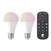 Eglo Smart lamp E27 | Peer A60 | Mat | RGB + 2700-6500K | Zigbee | 11W | 2 stuks + afstandsbediening LEG00701 - 1